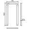 Guard hoop |  76 x 2,6 mm | without cross bar | for casting in concrete | total width: 750 mm | total height: 1500 mm | hot-dip galvanized